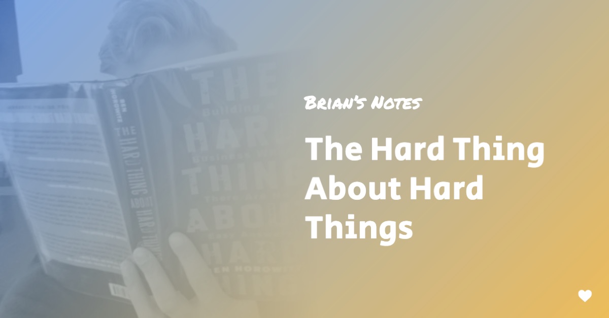 the hard thing about hard things book