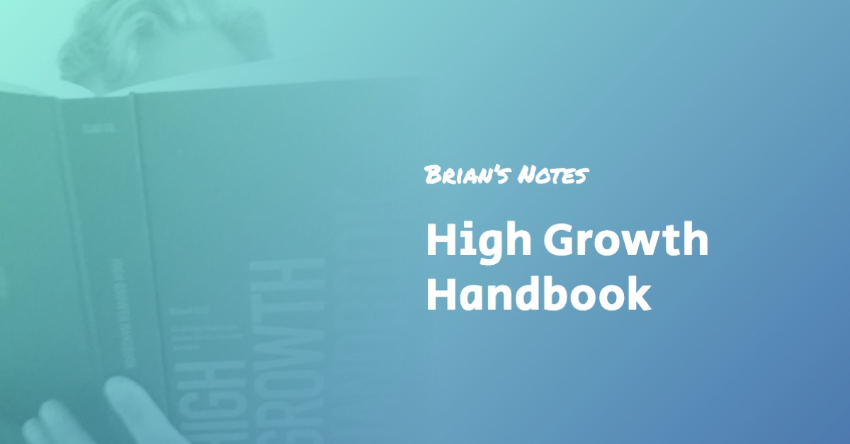 high growth handbook by elad gil